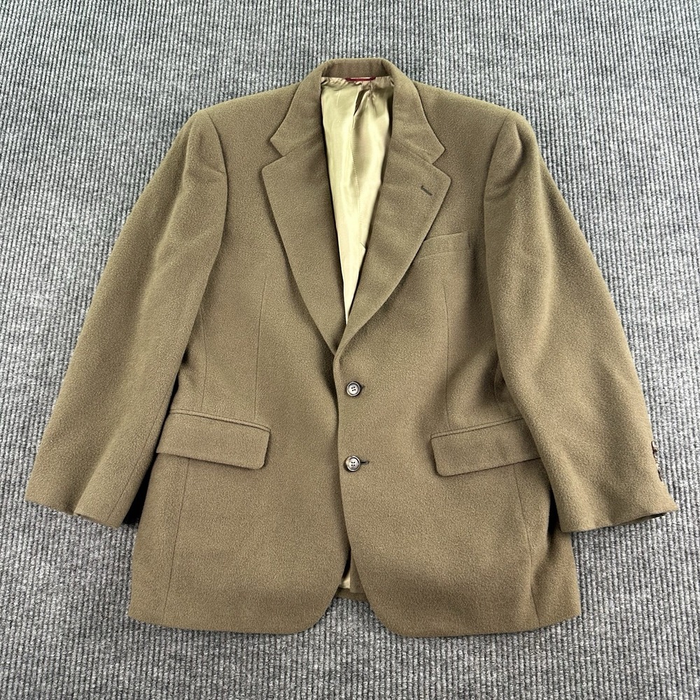 Vintage Jos. A. Bank Sport Coat 40R Taupe Camel Hair Solid Classic Union USA